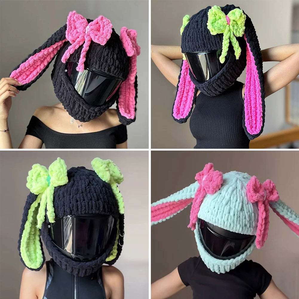 Couvre-casque Lapin à Nœud